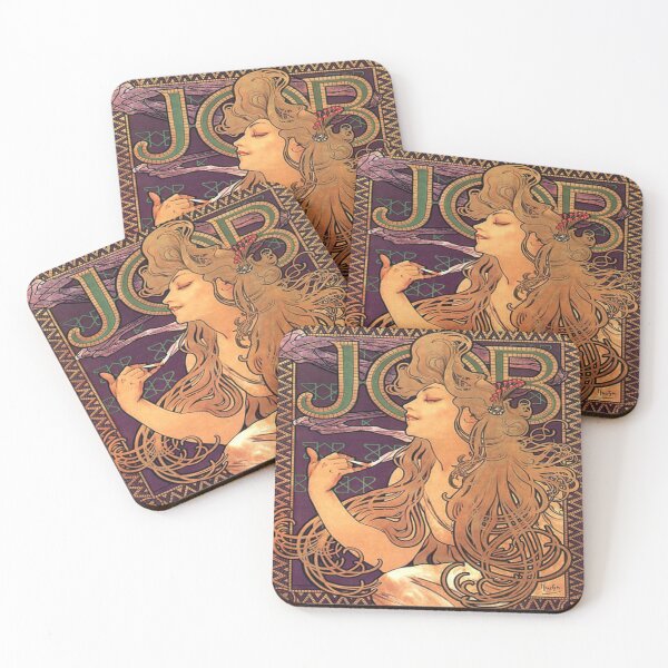 Item preview, Mucha Job 1898 - Vintage Job Cigarette Papers Poster Reproduction designed and sold by molamode.