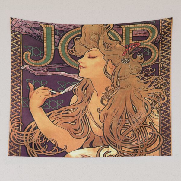 Item preview, Mucha Job 1898 - Vintage Job Cigarette Papers Poster Reproduction designed and sold by molamode.