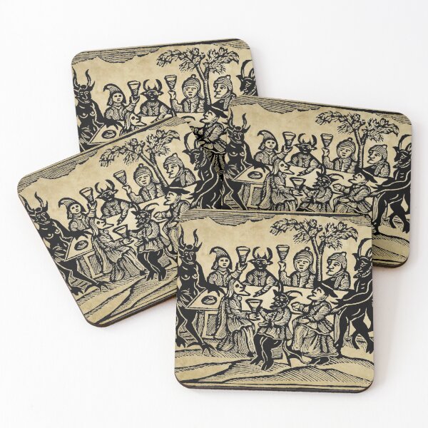 Item preview, Witches Sabbat vintage woodcut print designed and sold by monsterplanet.