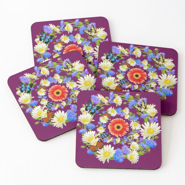Item preview,  Beautiful Multicolors Flowers And Butterflies designed and sold by BhavyaBathla.