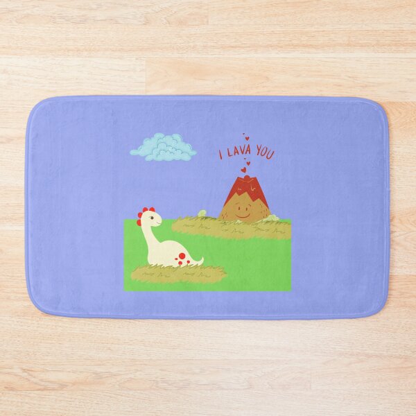 Item preview, Cute Funny Dinosaur And Volcano I Lava You designed and sold by H3designs.