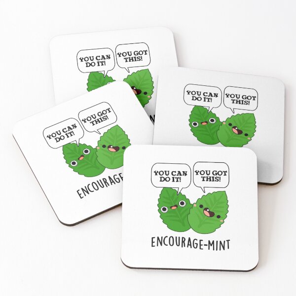 Item preview, Encourage-mint Positive Mint Puns  designed and sold by punnybone.