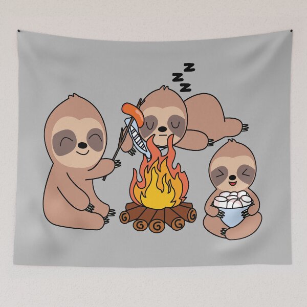 Item preview, Campfire Sloth designed and sold by YueHeng Creates ⭐⭐⭐⭐⭐.