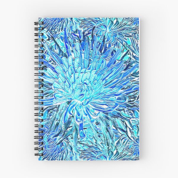 Artikelvorschau, Chrysantheme, Strauß, Himmelblau, Farbtrend des Jahres, endloses Muster entworfen und verkauft von Maria Mihailova.