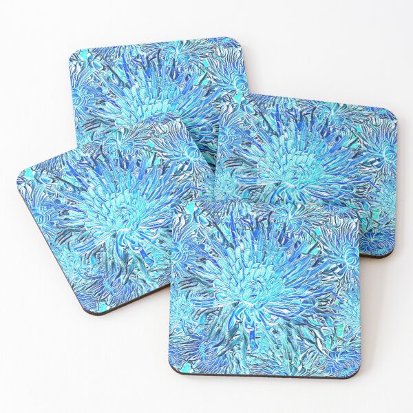 Item preview, crisantemo, ramo, azul cielo, tendencia de color del año, patrón sin fin designed and sold by Maria Mihailova.