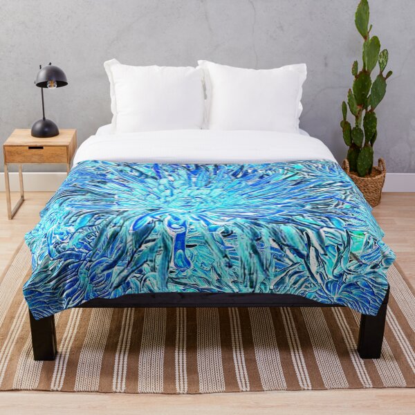 Item preview, chrysanthemum, bouquet, sky blue, color trend of the year, endless pattern designed and sold by Maria Mihailova.
