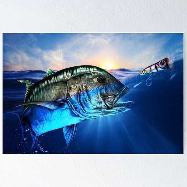 Pike Fishing Lure 1 Picture Canvas Wall Art in Colour by Paul