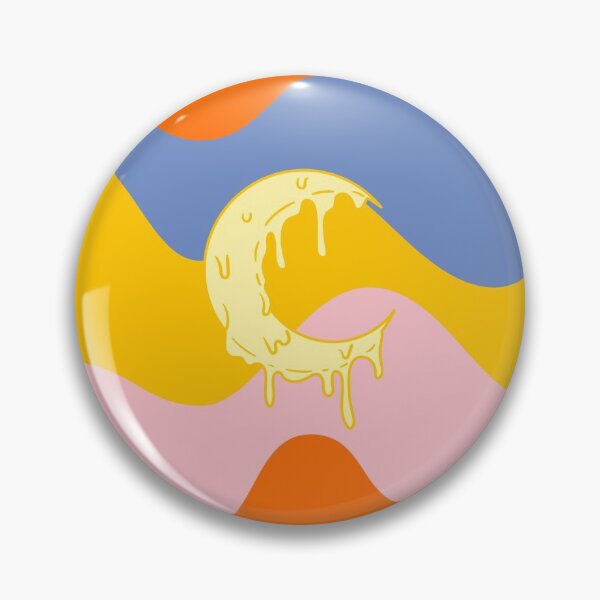 Item preview, Retro Psychedelic Dreamy Melting Moon Waves designed and sold by Natasha Rolfe.