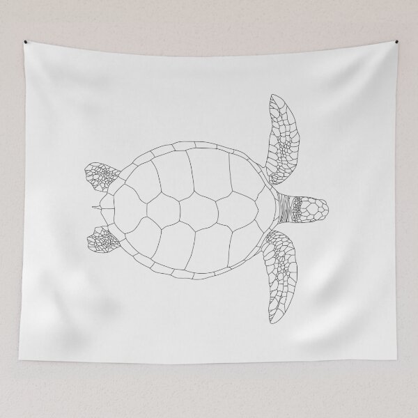 Item preview, Line Art Sea Turtle designed and sold by KsbAesthetics.