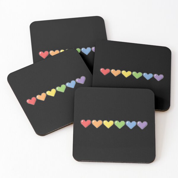 Item preview, Gay Pride Hearts | 8 bit Pride | Retro Video Game Pride Design designed and sold by WhatThePop.