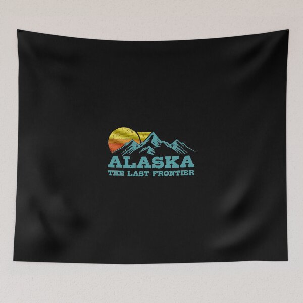 Item preview, Alaska The Last Frontier Vintage Mountains Sunset Souvenir Pullover Hoodie designed and sold by cpaddensil.