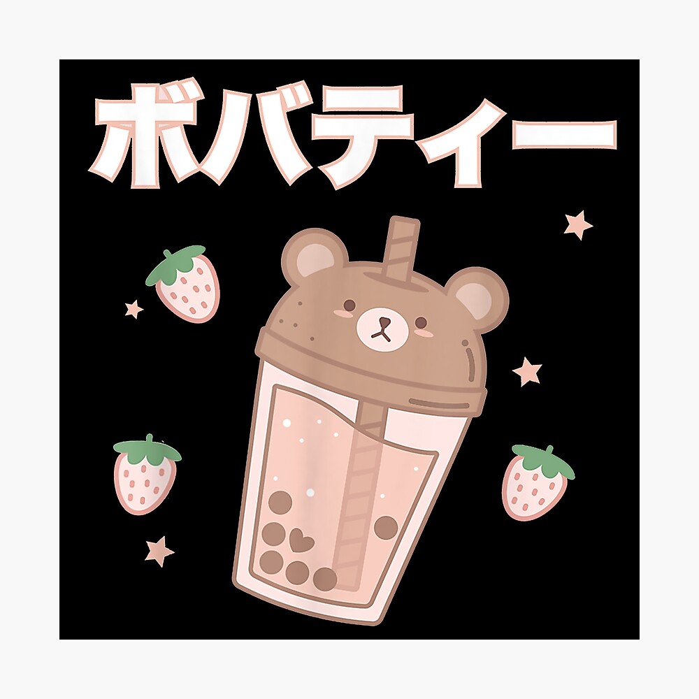 Bubble Milk Tea Boba Cute Bear Kawaii Aesthetic T-Shirt