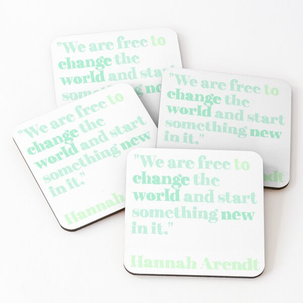 Item preview, Hannah Arendt change quotes green mint designed and sold by KennyLucky.