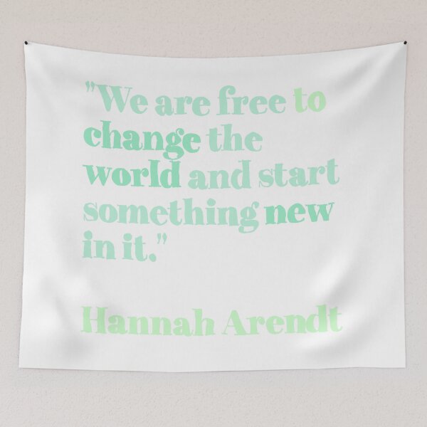Item preview, Hannah Arendt change quotes green mint designed and sold by KennyLucky.