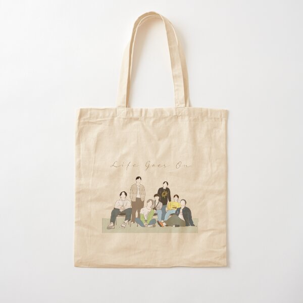 BTS Life Goes On Artwork, BTS BE, LIfe Goes on Cotton Tote Bag