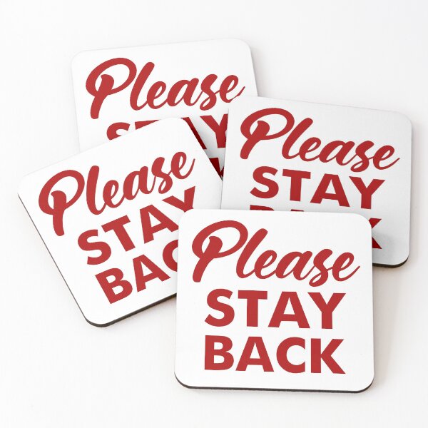 Item preview, PLEASE STAY BACK STICKER MASK BACK PRINT designed and sold by aydapadi.