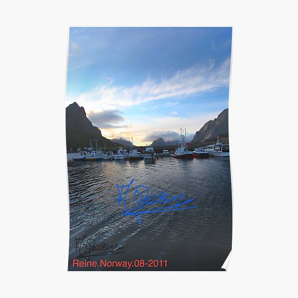 Lofoten Islands - Reine port - Norway . Anno Domini 2011. © Dr.Andrzej Goszcz. Poster