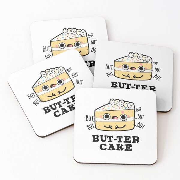 Item preview, But-ter Cake Funny Food Butter Puns  designed and sold by punnybone.