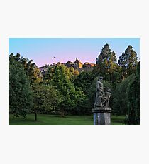 The Genius of Architecture Statue below Edinburgh Castle Photographic Print