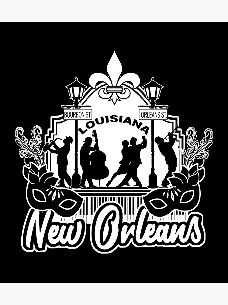 New Orleans Bourbon Street Jazz New Orleans Pullover Hoodie | Redbubble