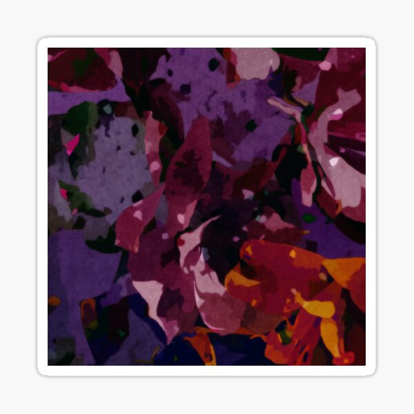 Archival Flowers - Purple, Pink, Copper Abstract Sticker