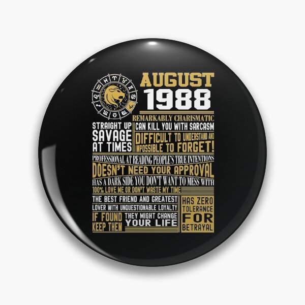 Item preview, Born August Leo 1988 T-Shirt 32Nd Birthday Gifts designed and sold by leinabrown.