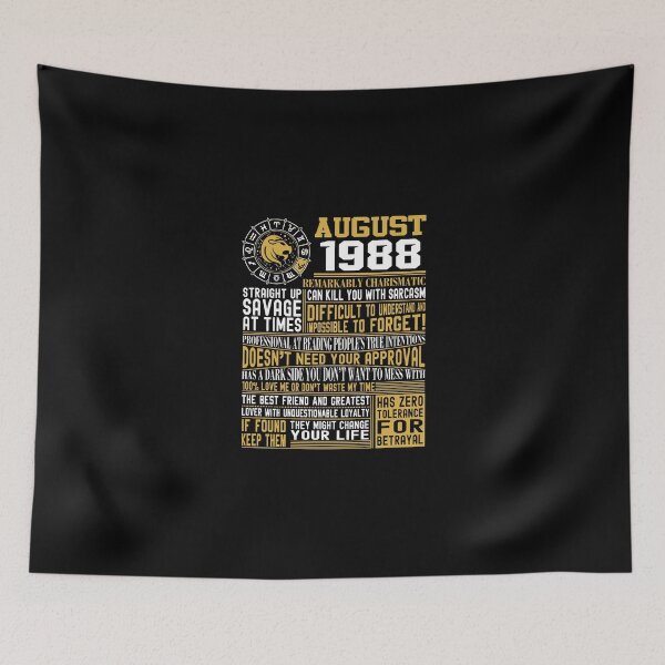 Item preview, Born August Leo 1988 T-Shirt 32Nd Birthday Gifts designed and sold by leinabrown.