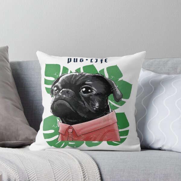 Item preview, Pug Life - Cute Pug Lovers - w/ Monstera leaves designed and sold by onjcdesign.