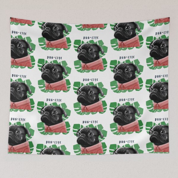 Item preview, Pug Life - Cute Pug Lovers - w/ Monstera leaves designed and sold by onjcdesign.