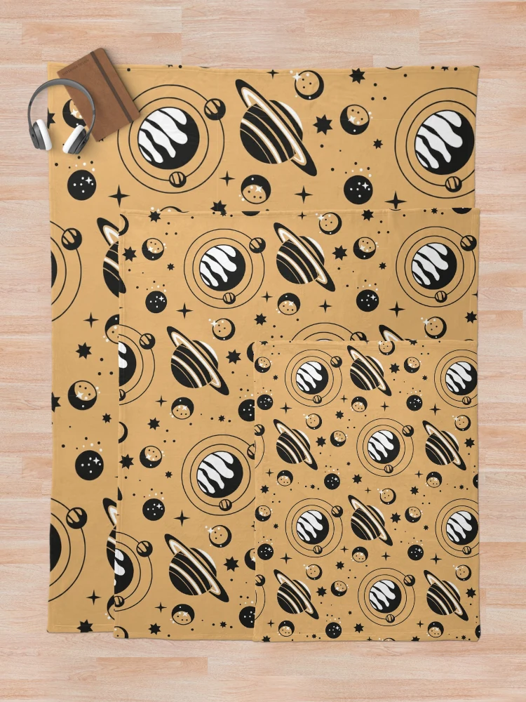 Thumbnail 5 of 6, Throw Blanket, Planets designed and sold by Patternsonly.