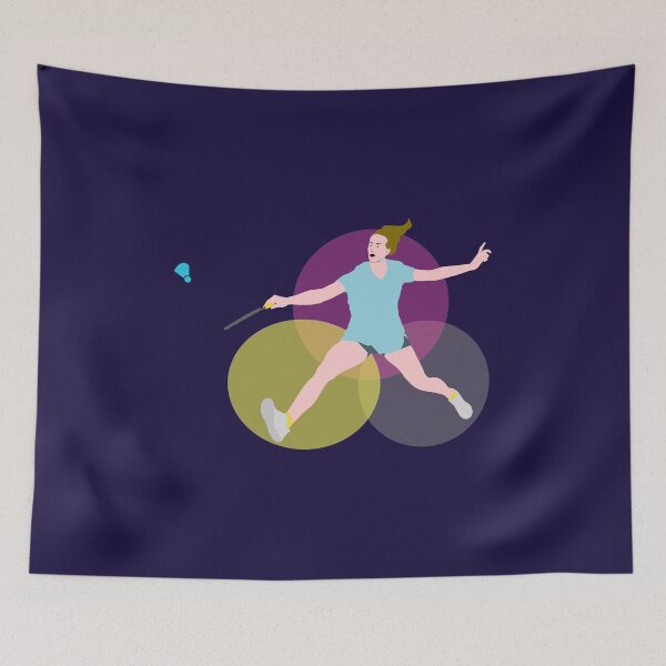 Item preview, Badminton Netting Female Illustration designed and sold by socozora.