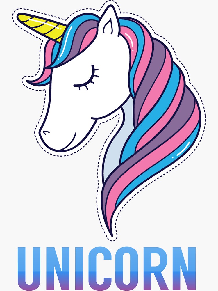 Thumbnail 3 of 3, Sticker, Perfect unicorn designed and sold by Semapemodiba.