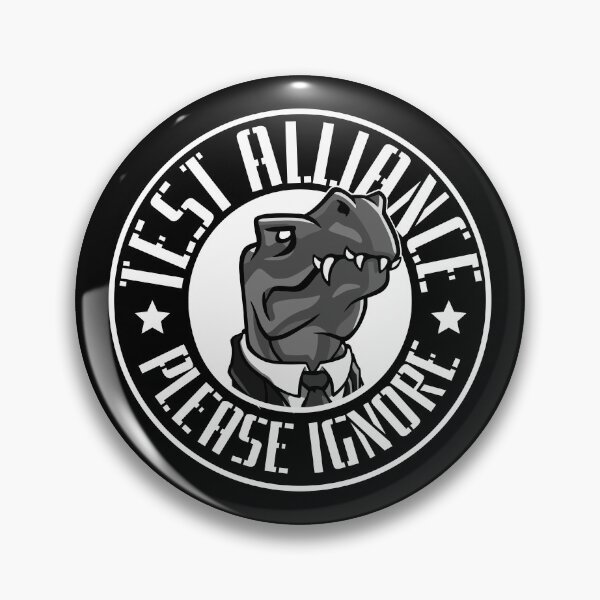 Item preview, Test Alliance Please Ignore Middle Management Dino Circle in White designed and sold by namahanna.