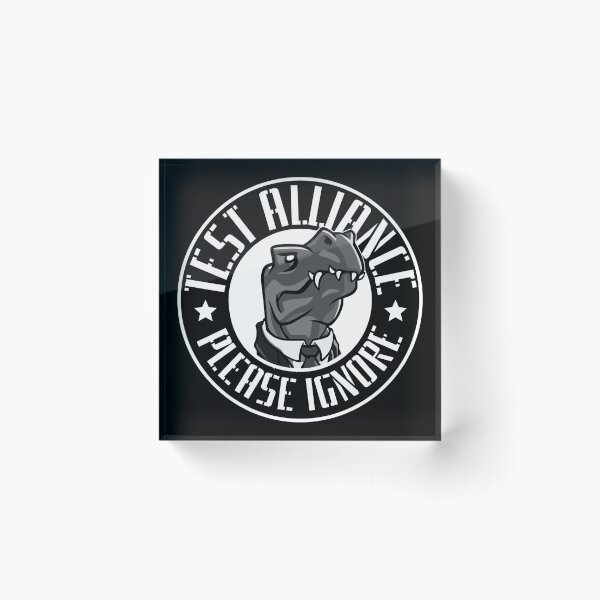 Item preview, Test Alliance Please Ignore Middle Management Dino Circle in White designed and sold by namahanna.