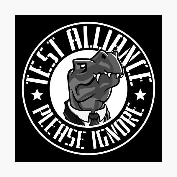 Item preview, Test Alliance Please Ignore Middle Management Dino Circle in White designed and sold by namahanna.