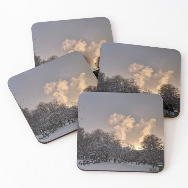 Item preview, Sunrise Behind Steam Over Glasgow's City Necropolis designed and sold by FlikeNoir.