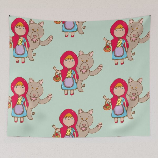 Item preview, Hood And The Wolf designed and sold by StaticAppare.