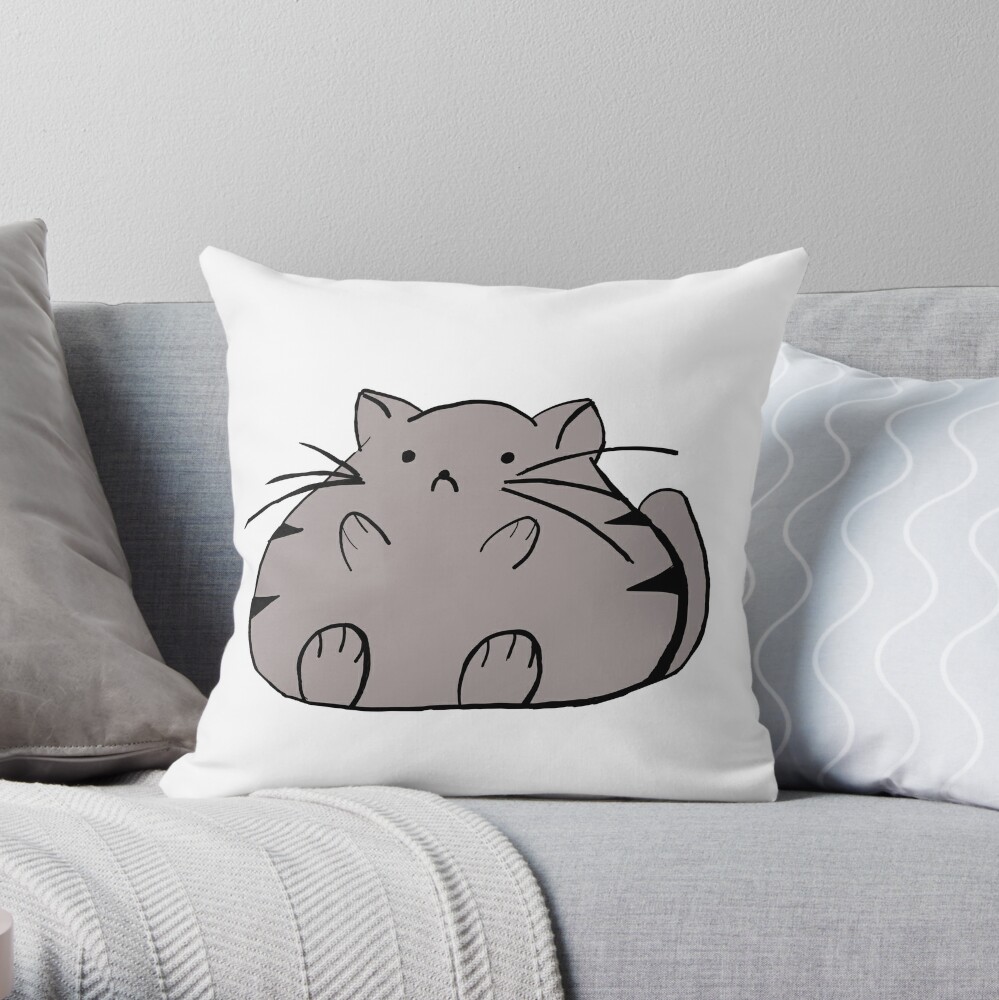 chubby cat pillow