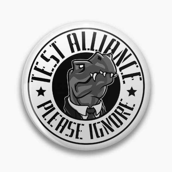 Item preview, Test Alliance Please Ignore Middle Management Dino Circle in Black designed and sold by namahanna.