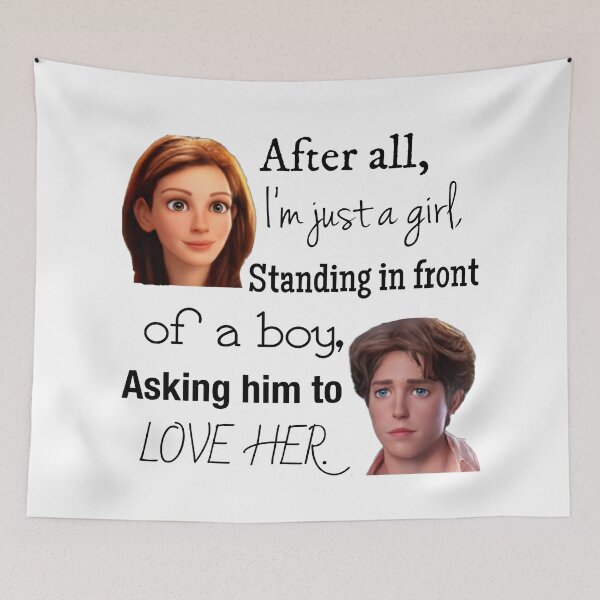 Item preview, I’m just a girl - notting hill quote  designed and sold by froggyleggs.