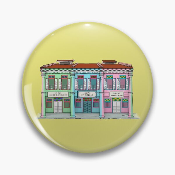 Item preview, PERANAKAN SHOPHOUSE Yellow designed and sold by designsMM.
