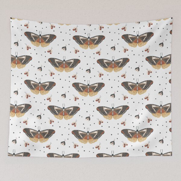Aperçu de l'œuvre Red And Black Butterfly Patterns créée et vendue par Patternsonly.