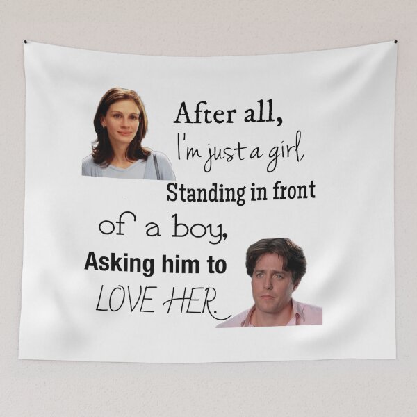 Item preview, Notting hill quote “ I’m just a girl... designed and sold by froggyleggs.