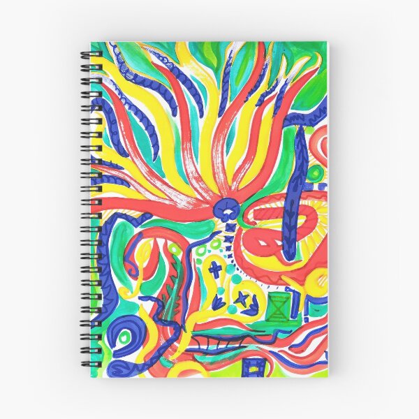 Item preview, Bright colorful fantasy Abstract modern art Rainbow Skater street style Colorful Green Red navy blue yellow designed and sold by irusca_ artworks.