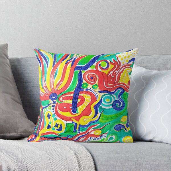 Item preview, Bright colorful fantasy Abstract modern art Rainbow Skater street style Colorful Green Red navy blue yellow designed and sold by irusca_ artworks.