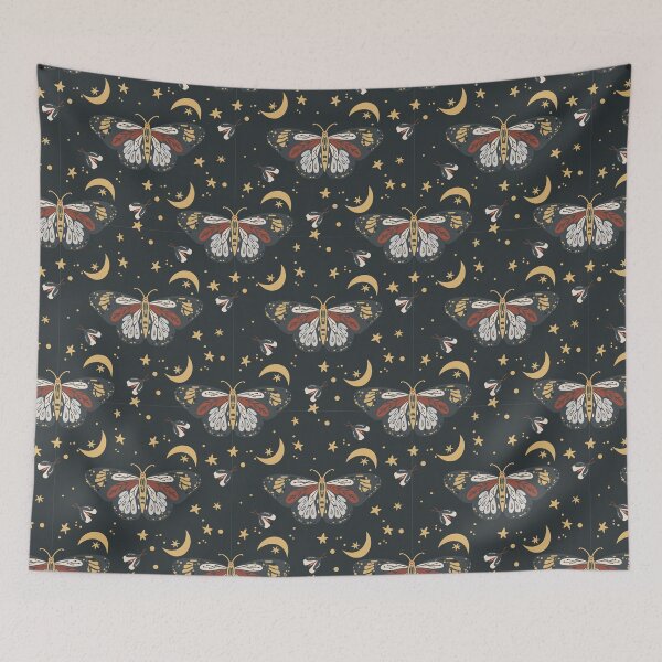 Item preview, Moon with butterfly designed and sold by Patternsonly.