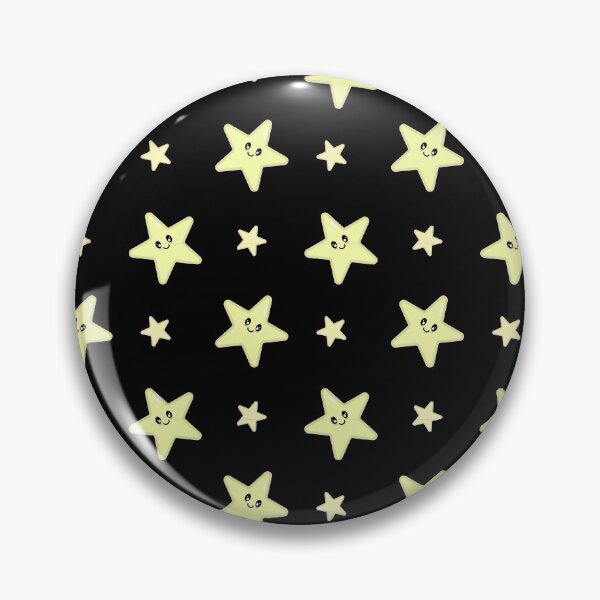 Item preview, Kawaii Cute Star Pattern in Black designed and sold by Kelly Leung.
