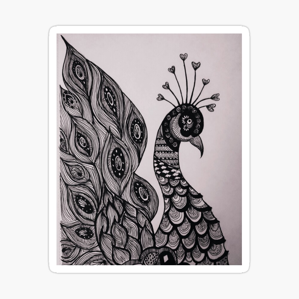The Peacock Drawing by alina moisii | Saatchi Art