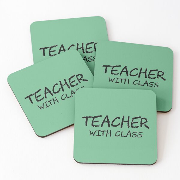 Item preview, TEACHER with class - school lesson chalk pun funny (black) designed and sold by SolidEarthArt.
