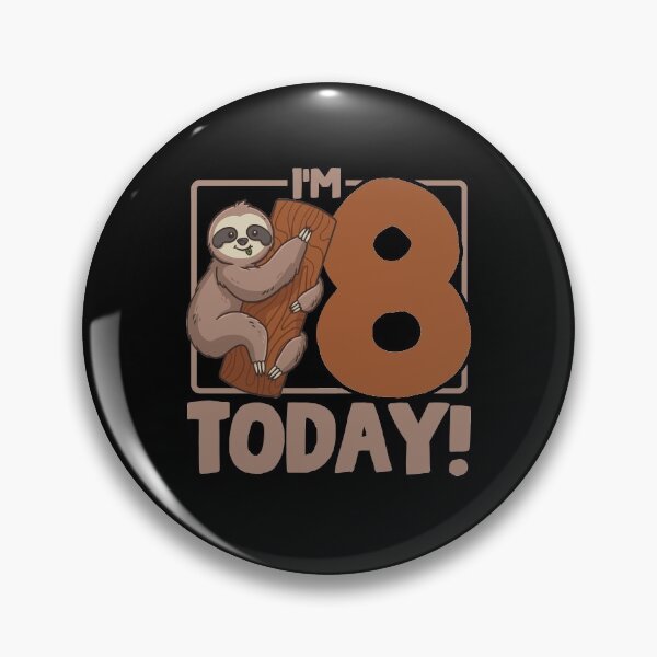 Item preview, 8th Birthday Sloth Eight Years Old designed and sold by CreativeGiftShp.